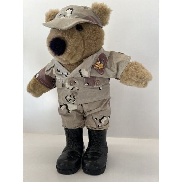Army Fatigues Bear Dog Tag by It's All Greek To Me ASI 62960 Stuffed Animal Toy - Picture 7 of 7